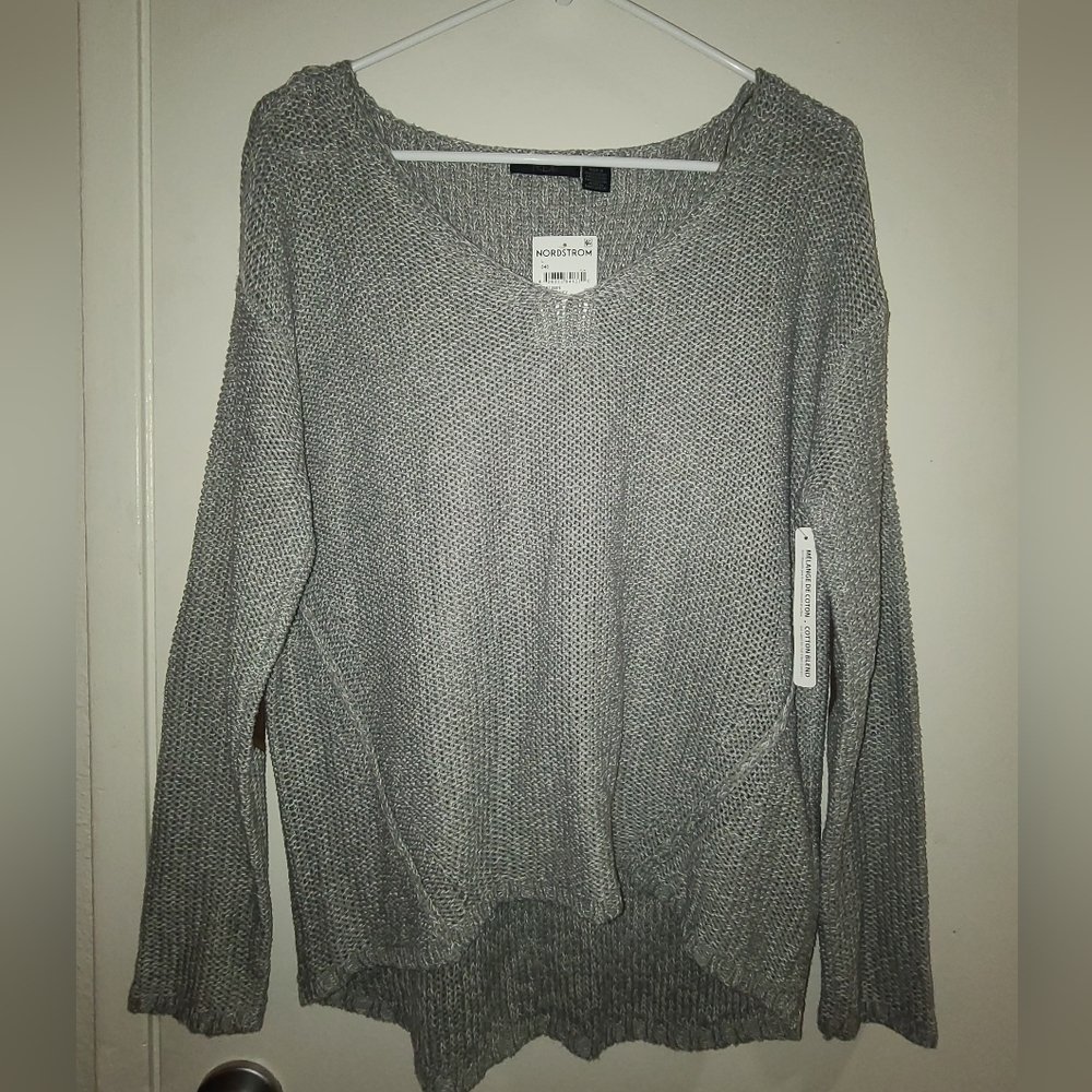 RDI Open Knit Elbow Patch Sweater